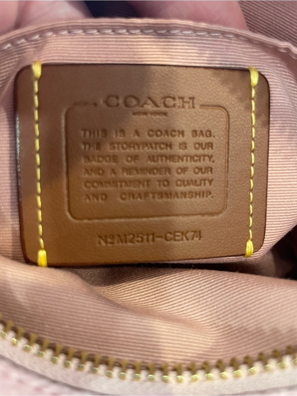 Coach Pink Signature Mini Carey Crossbody with Matching Wristlet - Picture 11 of 16